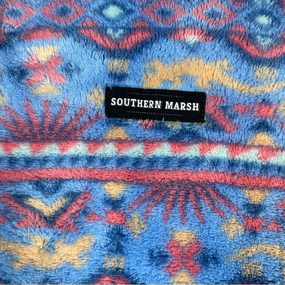 Southern Marsh Dorado Fleece Pullover Women's Size XS Aztec Print 1/4 Zip Retro - Picture 3 of 9